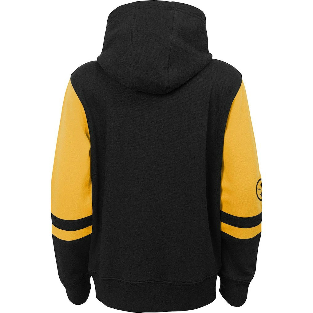 Pittsburgh Steelers  Youth Colorblock Full-Zip Hoodie