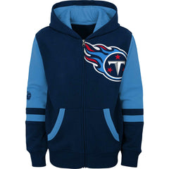 Tennessee Titans  Youth Colorblock Full-Zip Hoodie