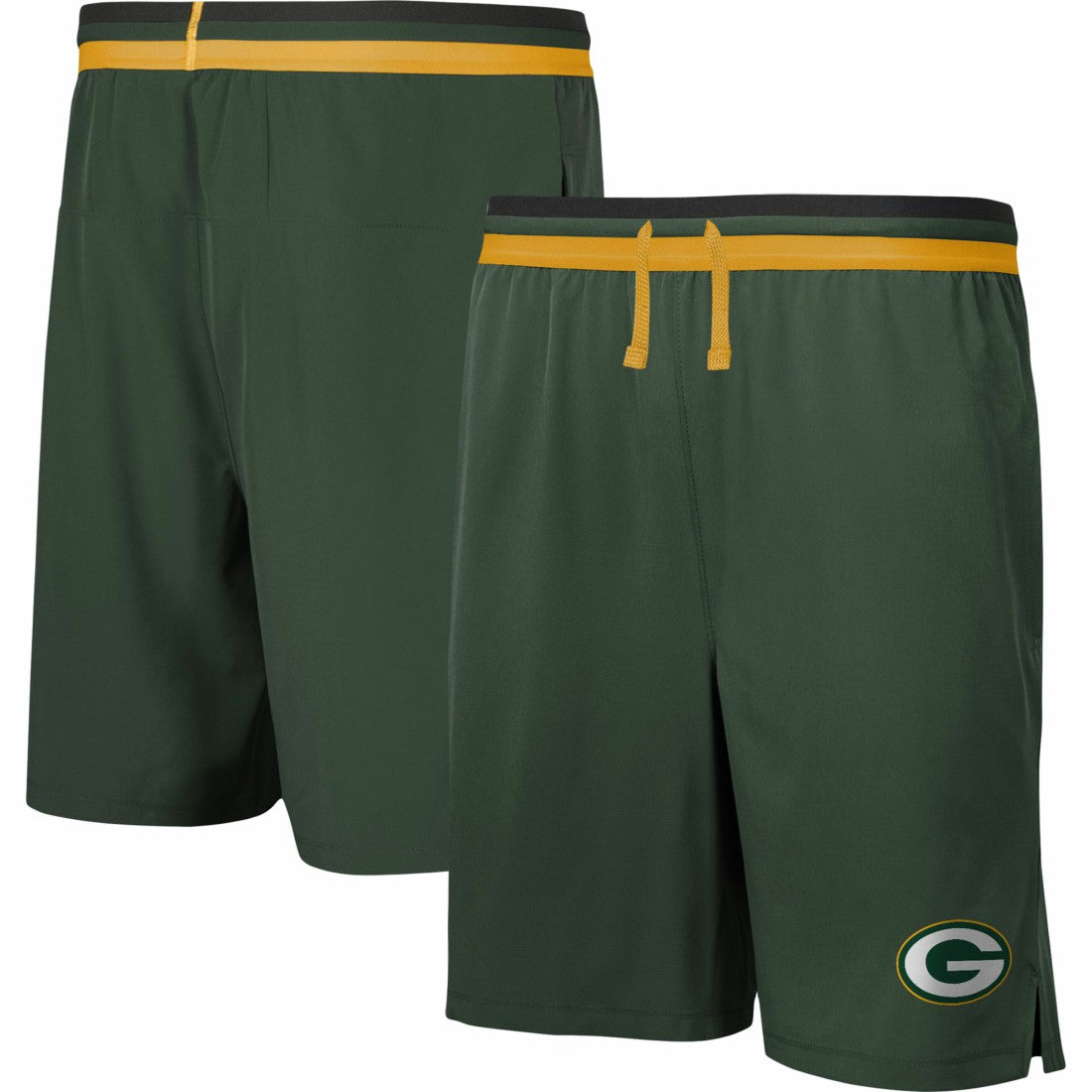 Green Bay Packers  Cool Down Tri-Color Elastic Training Shorts