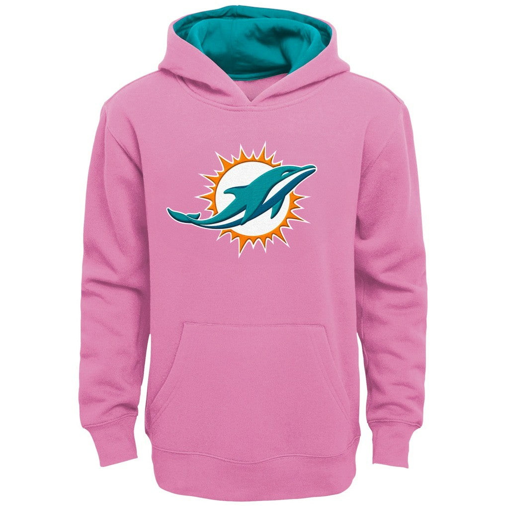 Miami Dolphins  Girls Youth Prime Pullover Hoodie