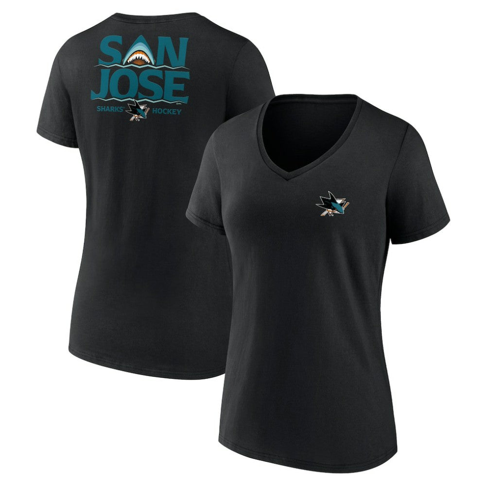 San Jose Sharks Women's Territorial V-Neck T-Shirt Outlet