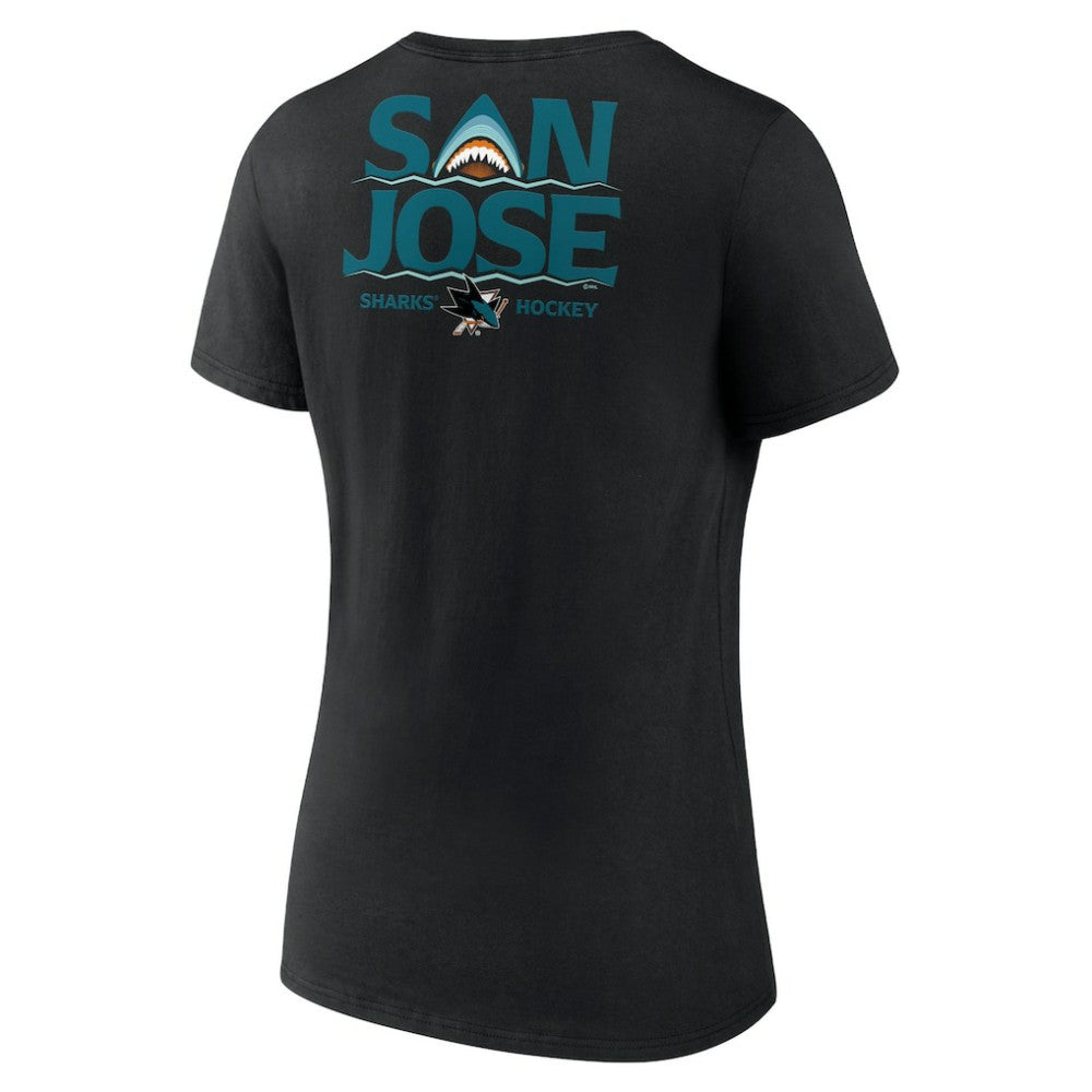 San Jose Sharks Women's Territorial V-Neck T-Shirt Outlet