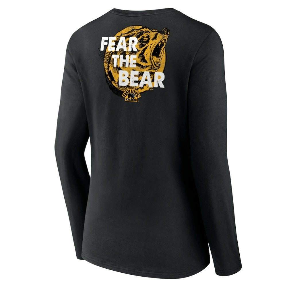 Boston Bruins Women's Territorial Long Sleeve V-Neck T-Shirt On Sale