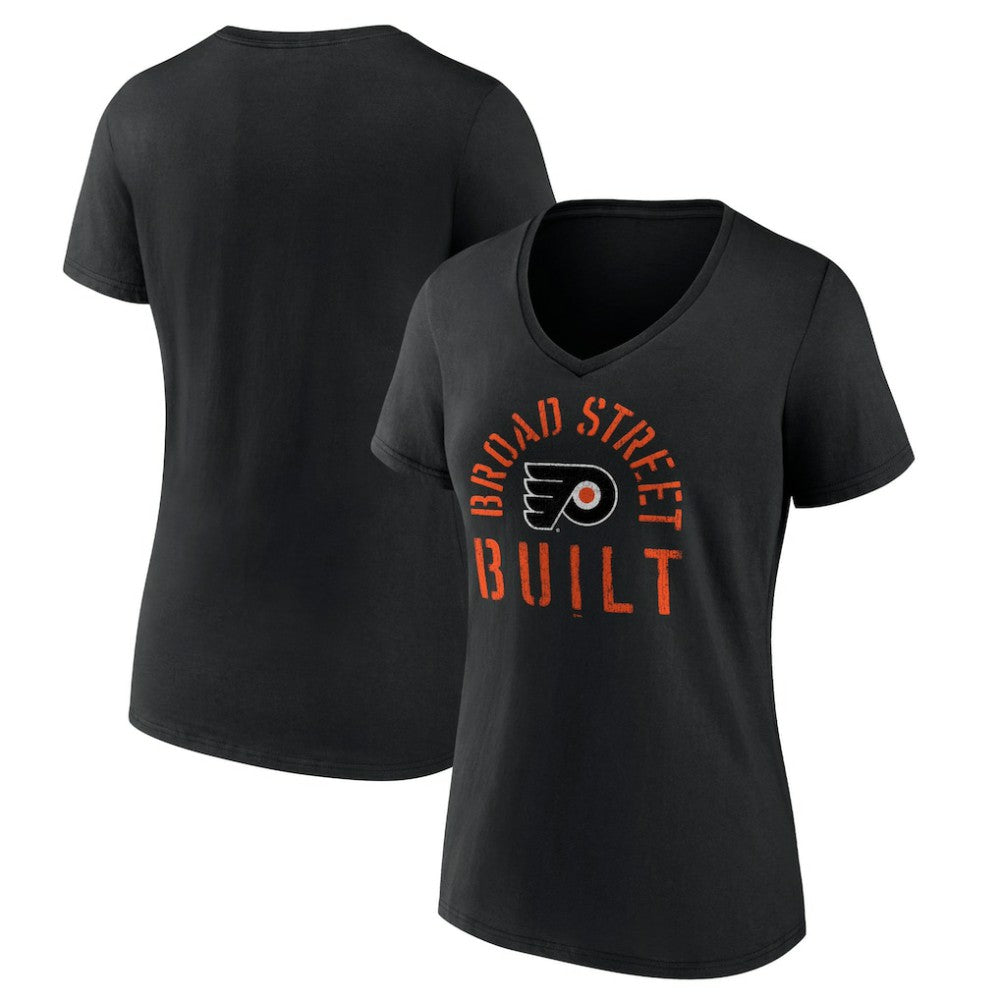 Philadelphia Flyers Women's Shout Out V-Neck T-Shirt On Sale