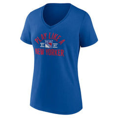 New York Rangers Women's Proclamation V-Neck T-Shirt Outlet