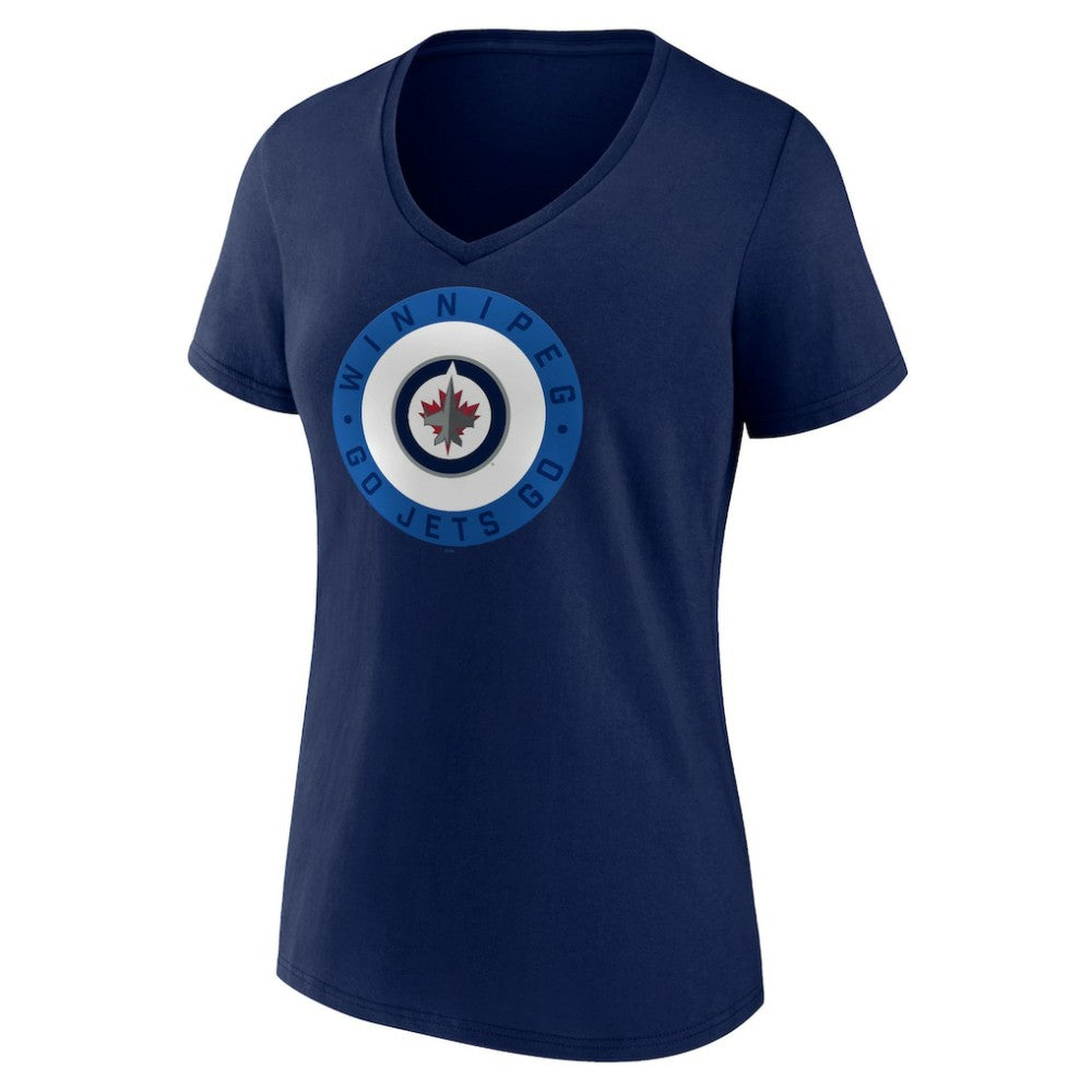 Winnipeg Jets Women's Proclamation V-Neck T-Shirt Discount