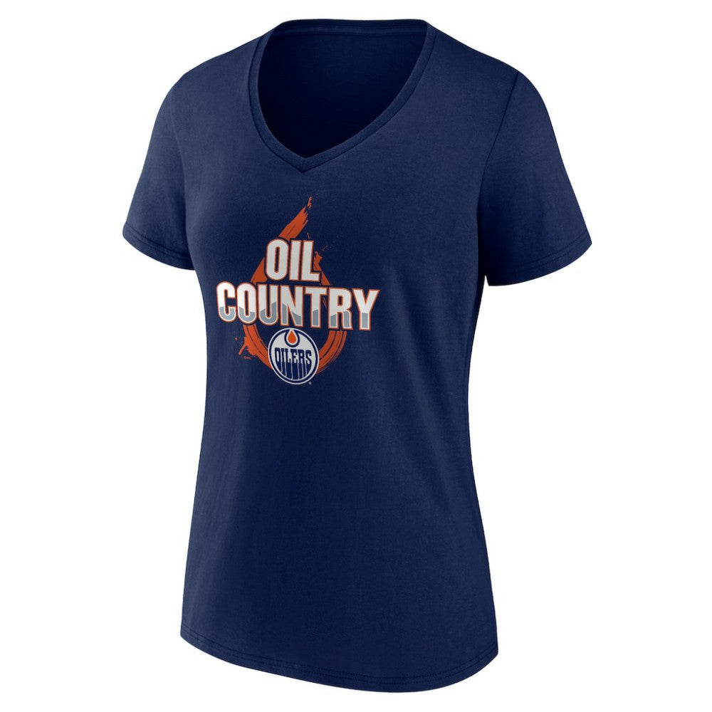 Edmonton Oilers Women's Represent V-Neck T-Shirt Online