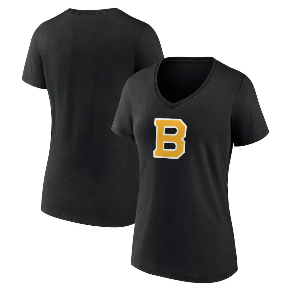 Boston Bruins Women's Alternate Logo V-Neck T-Shirt Sale