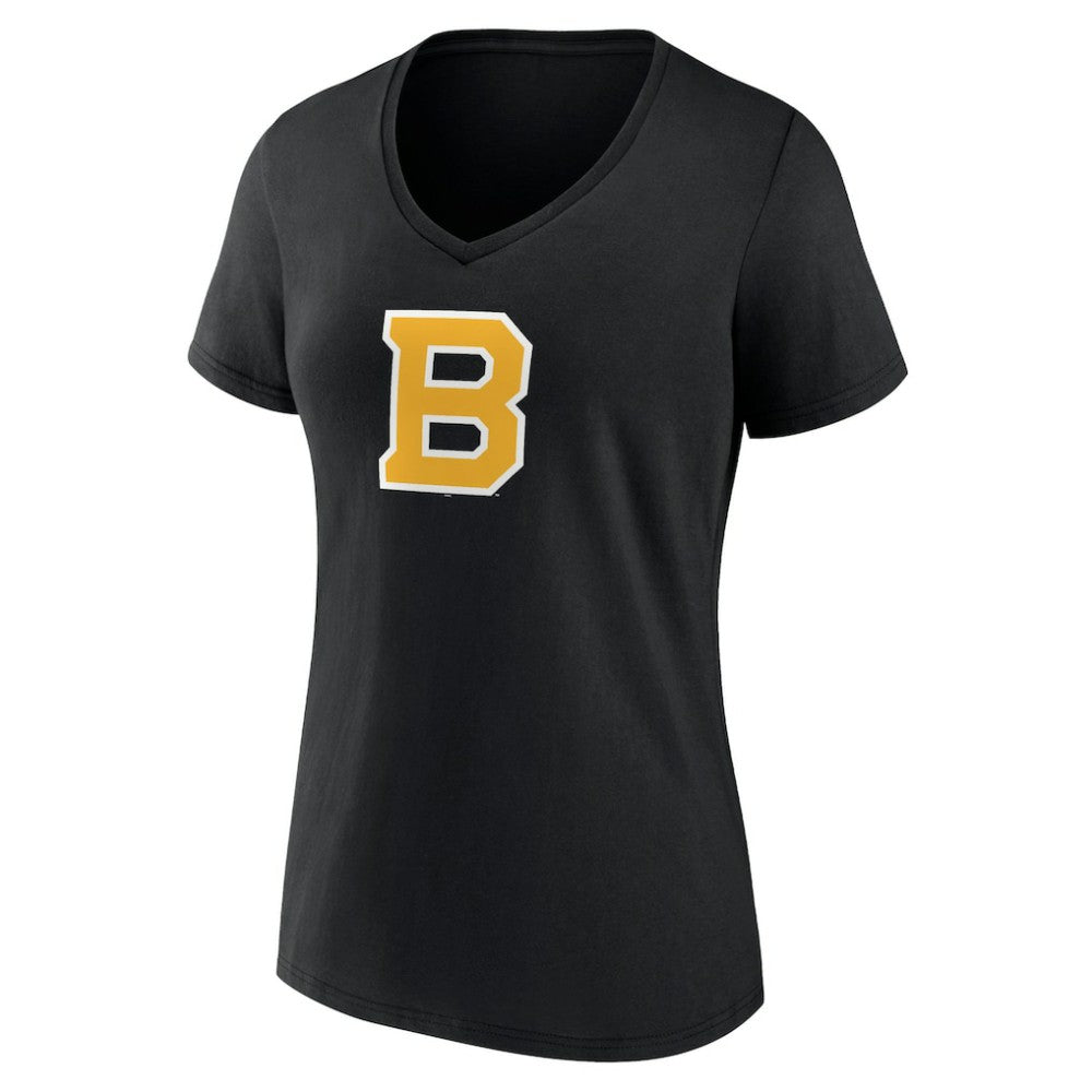 Boston Bruins Women's Alternate Logo V-Neck T-Shirt Sale