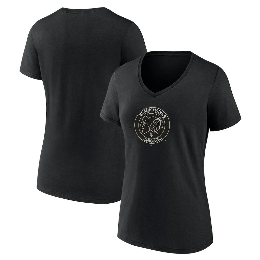 Chicago Blackhawks Women's Alternate Logo V-Neck T-Shirt Discount