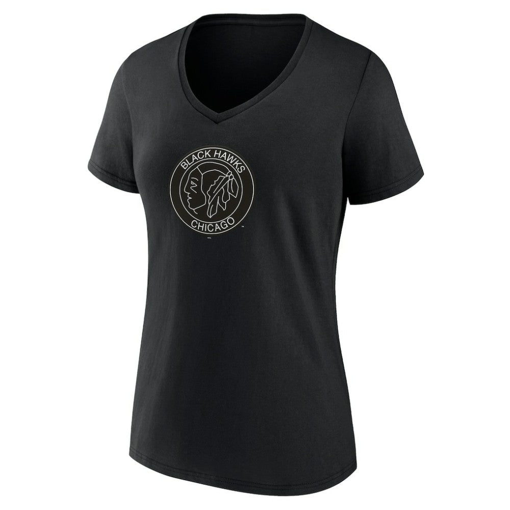 Chicago Blackhawks Women's Alternate Logo V-Neck T-Shirt Discount