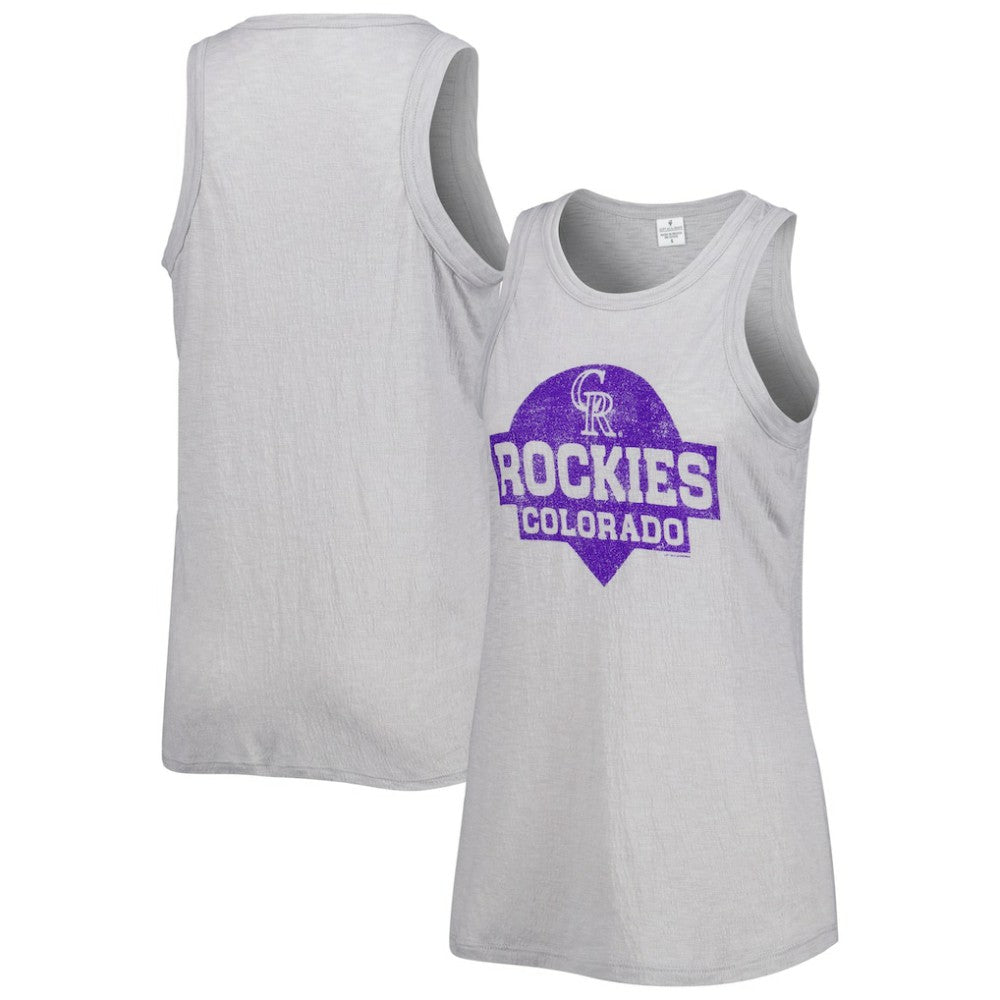 Colorado Rockies Soft as a Grape Women's Tri-Blend Tank Top | MLB For sale