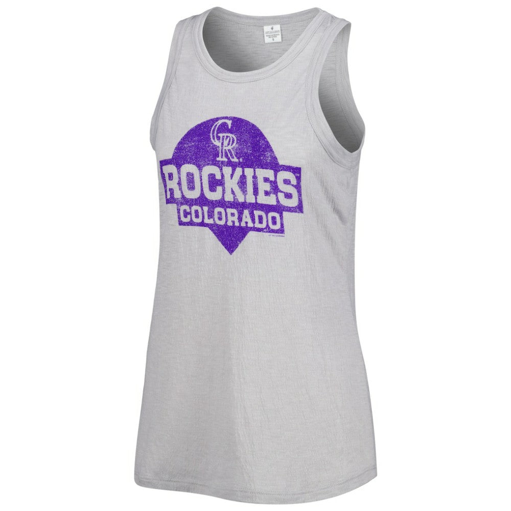 Colorado Rockies Soft as a Grape Women's Tri-Blend Tank Top | MLB For sale