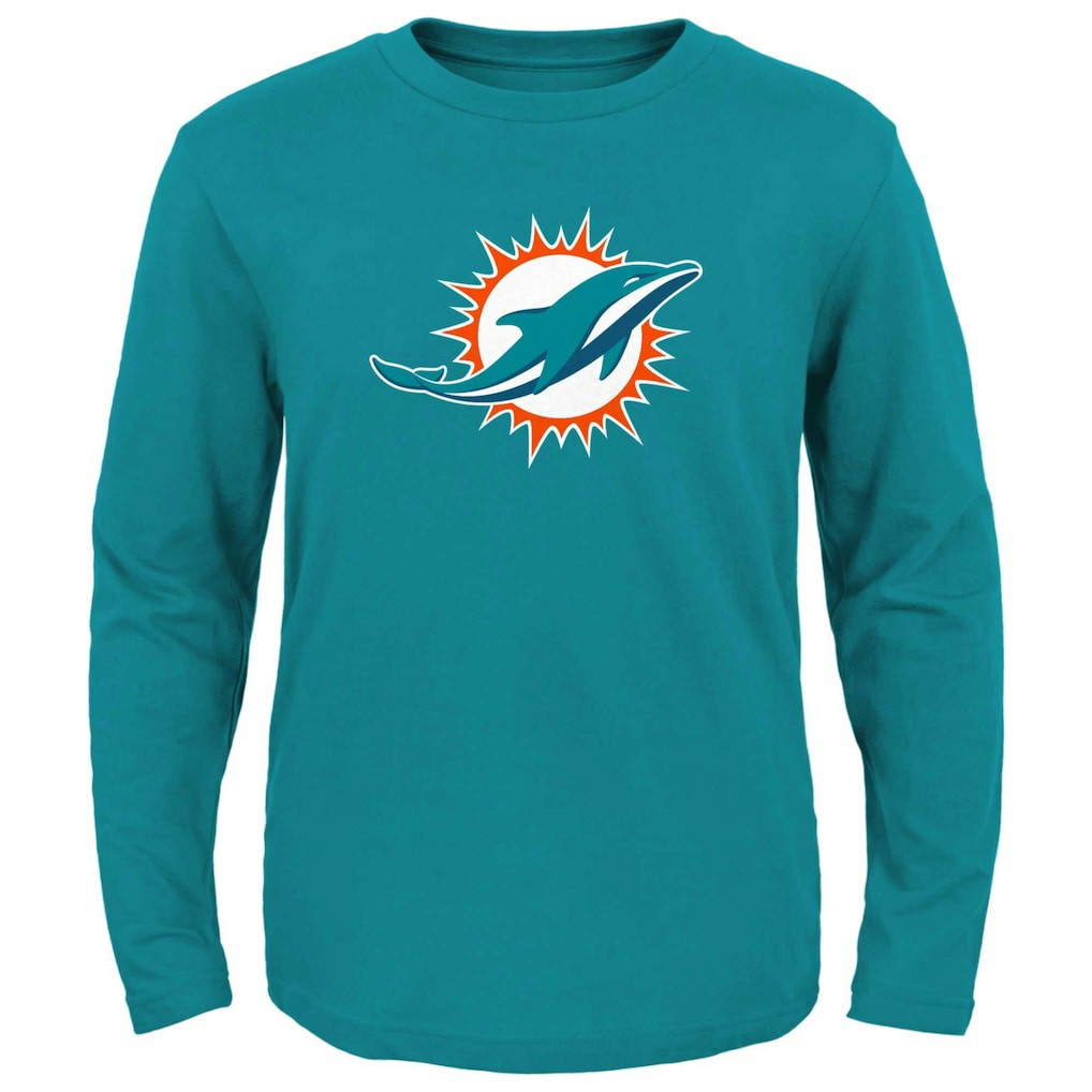 Miami Dolphins  Youth Primary Logo Long Sleeve T-Shirt