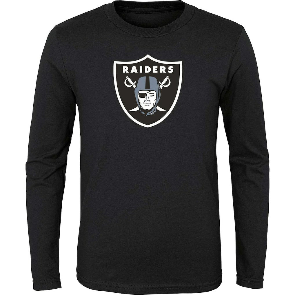Las Vegas Raiders  Youth Primary Logo Long Sleeve T-Shirt