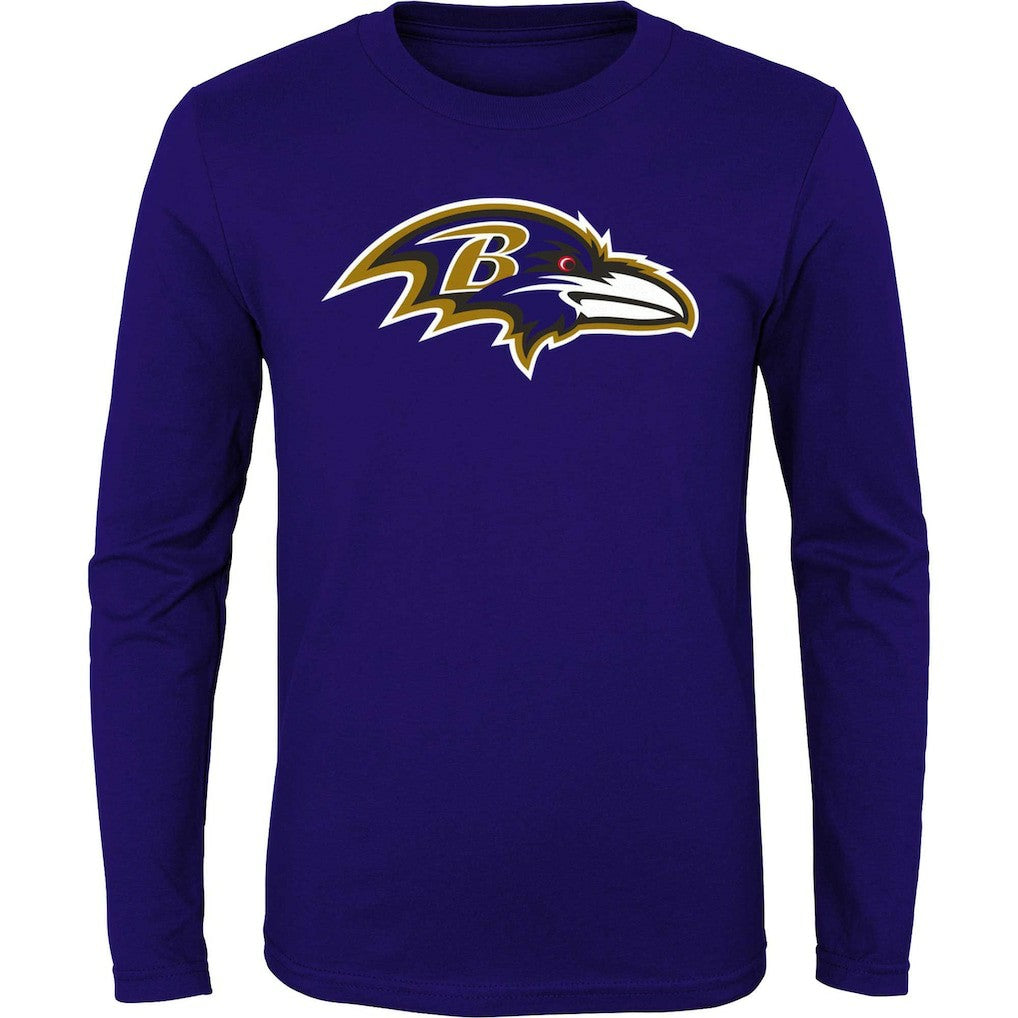 Baltimore Ravens  Youth Primary Logo Long Sleeve T-Shirt