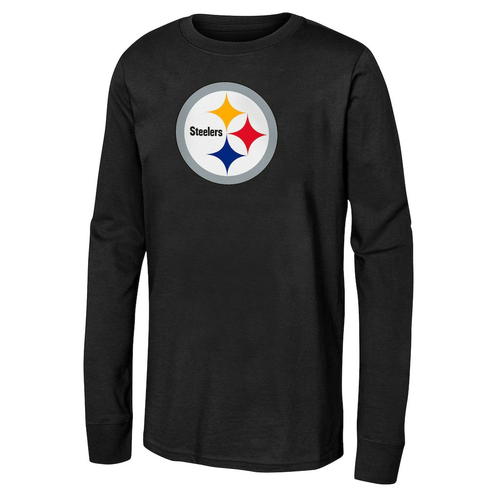 Pittsburgh Steelers  Youth Primary Logo Long Sleeve T-Shirt