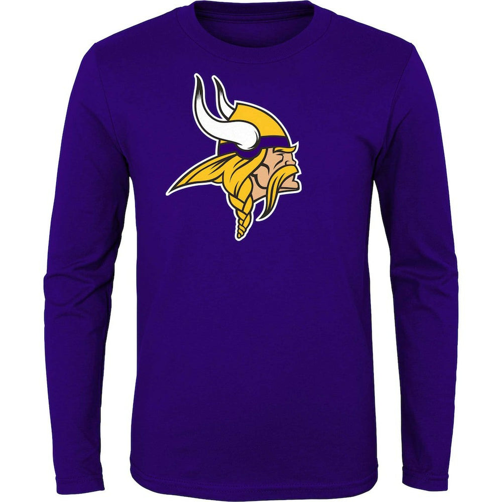 Minnesota Vikings  Youth Primary Logo Long Sleeve T-Shirt