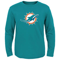 Miami Dolphins  Preschool Primary Logo Long Sleeve T-Shirt