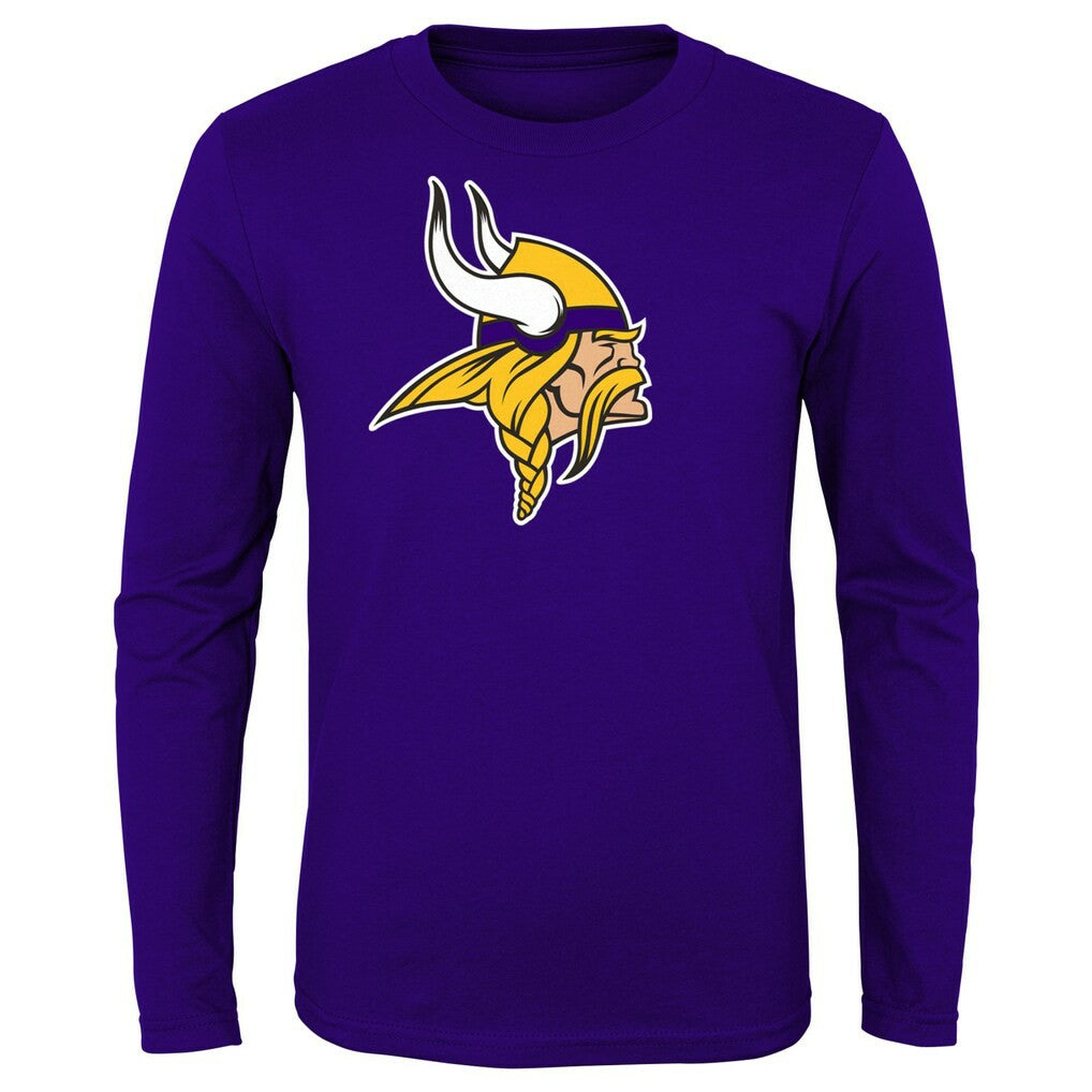 Minnesota Vikings  Preschool Primary Logo Long Sleeve T-Shirt