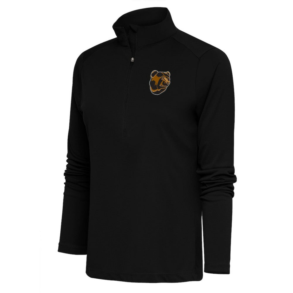 Boston Bruins Antigua Women's Special Edition 2.0 Tribute Quarter-Zip Pullover Top Outlet