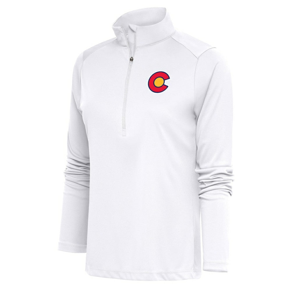 Colorado Avalanche Antigua Women's Special Edition 2.0 Tribute Quarter-Zip Pullover Top On Sale