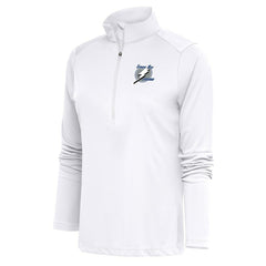 Tampa Bay Lightning Antigua Women's Special Edition 2.0 Tribute Quarter-Zip Pullover Top Discount