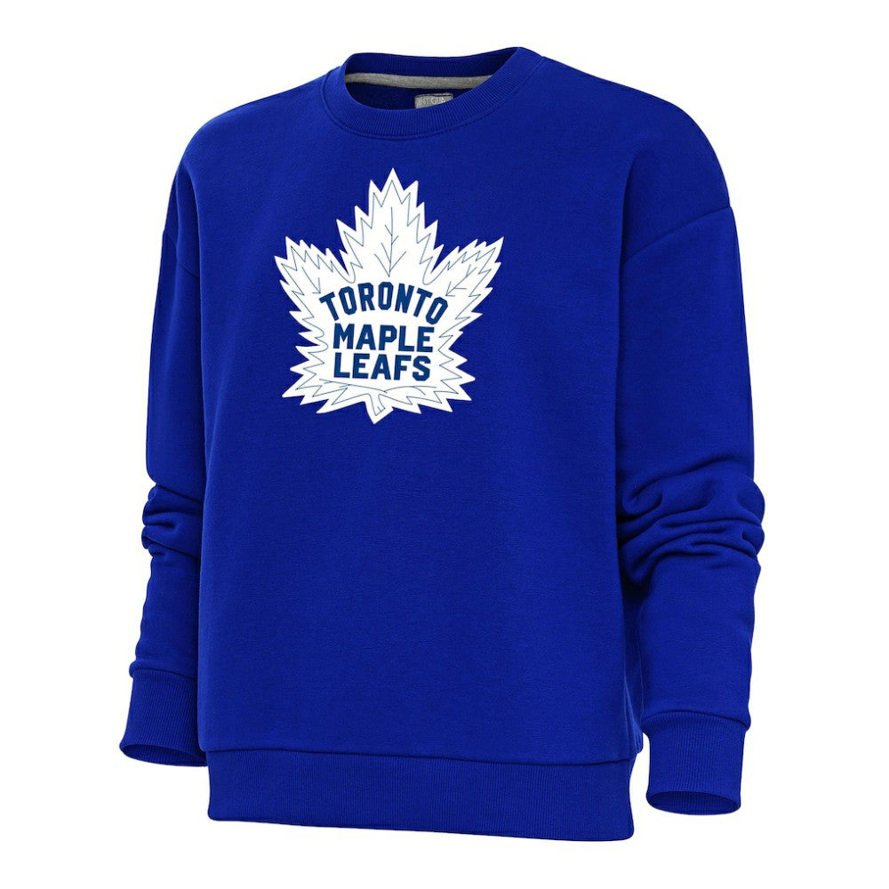 Toronto Maple Leafs Antigua Women's Special Edition 2.0 Victory Crewneck Pullover Sweatshirt Outlet