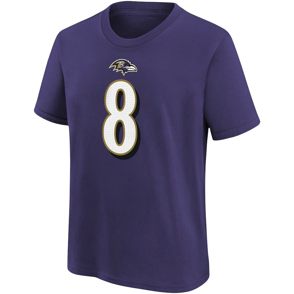 Baltimore Ravens Nike Lamar Jackson  Youth Player Name & Number T-Shirt