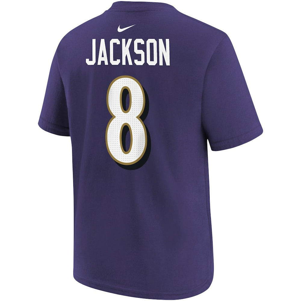 Baltimore Ravens Nike Lamar Jackson  Youth Player Name & Number T-Shirt