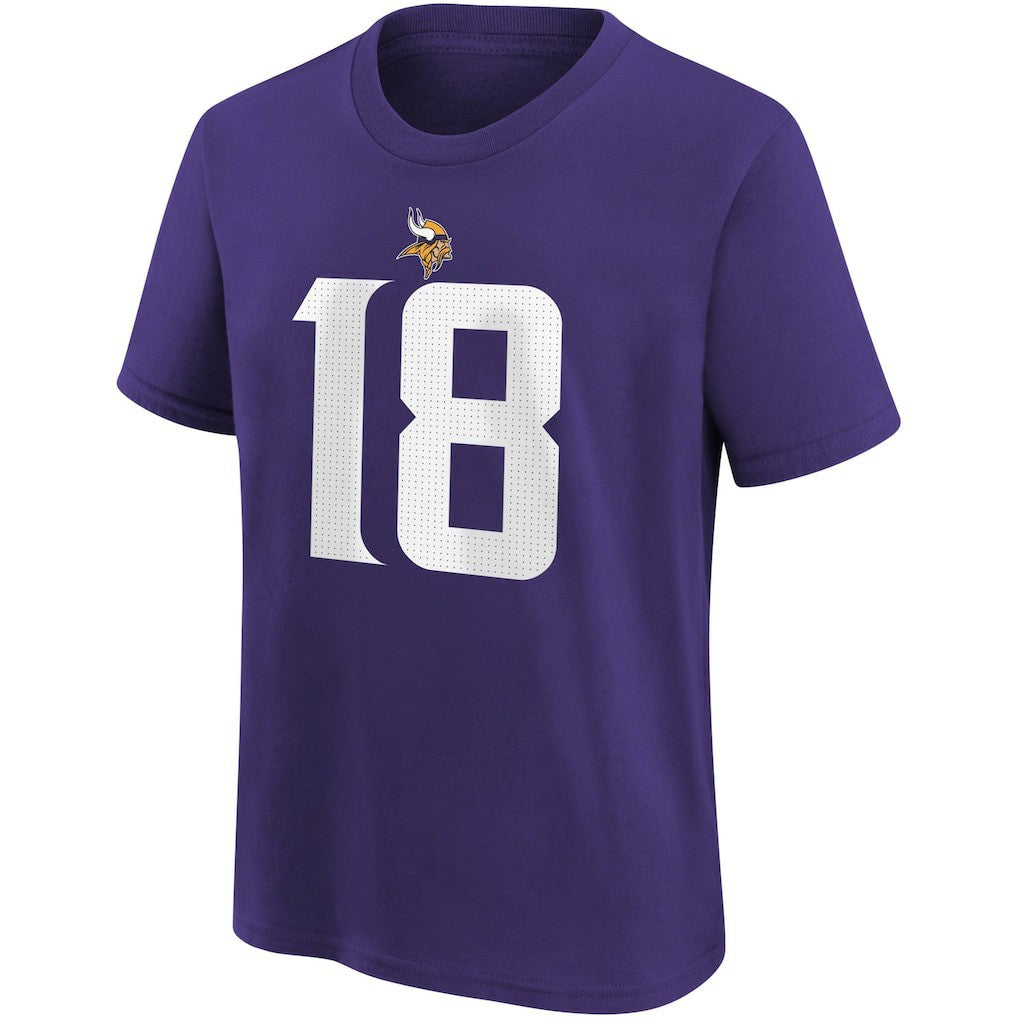 Minnesota Vikings Nike Justin Jefferson  Youth Player Name & Number T-Shirt