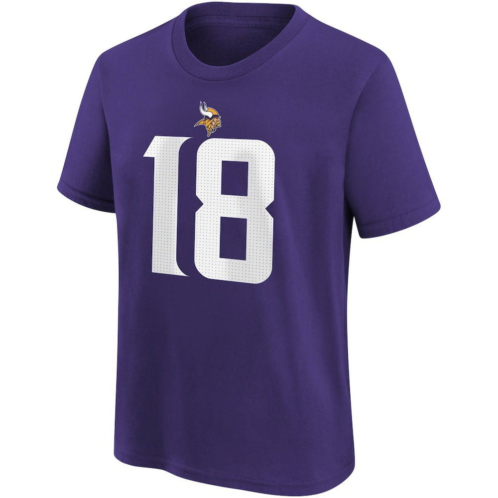 Minnesota Vikings Nike Justin Jefferson  Youth Player Name & Number T-Shirt