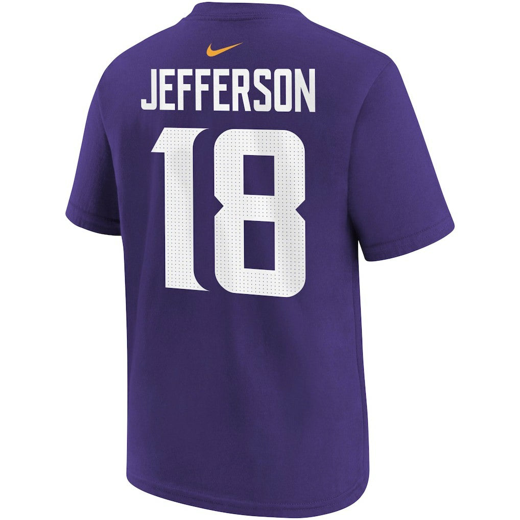 Minnesota Vikings Nike Justin Jefferson  Youth Player Name & Number T-Shirt