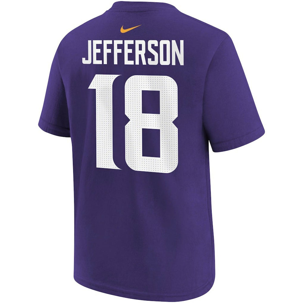 Minnesota Vikings Nike Justin Jefferson  Youth Player Name & Number T-Shirt