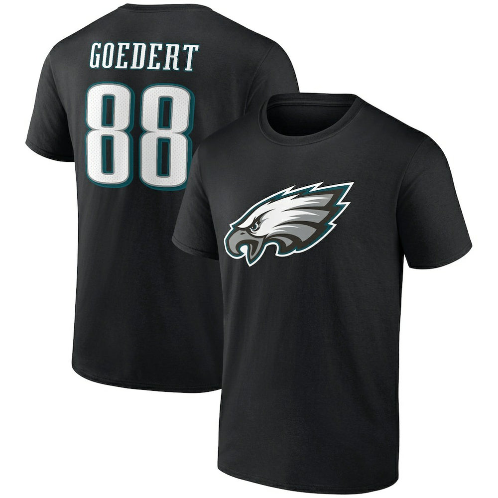 Philadelphia Eagles  Dallas Goedert  Icon Player Name & Number T-Shirt