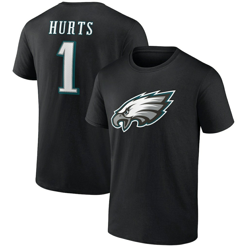 Philadelphia Eagles  Jalen Hurts  Icon Player Name & Number T-Shirt