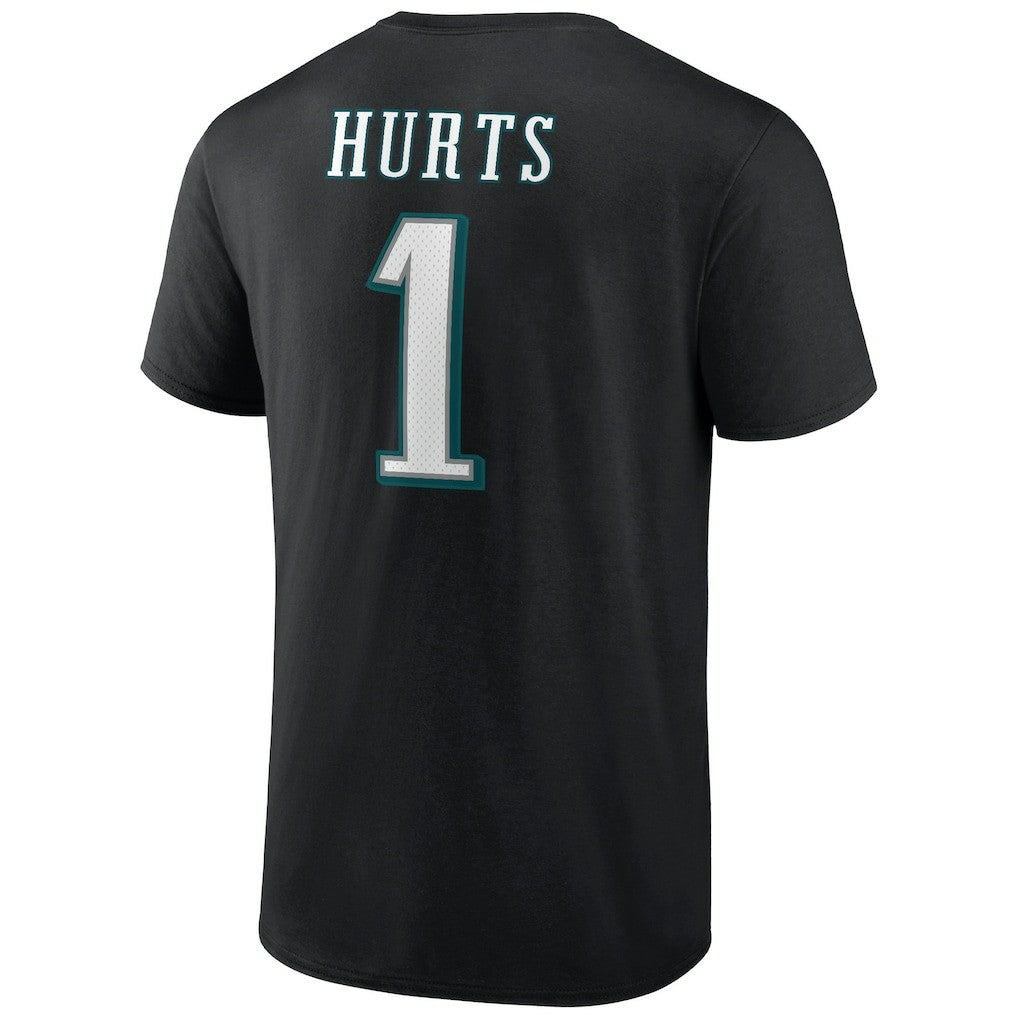Philadelphia Eagles  Jalen Hurts  Icon Player Name & Number T-Shirt