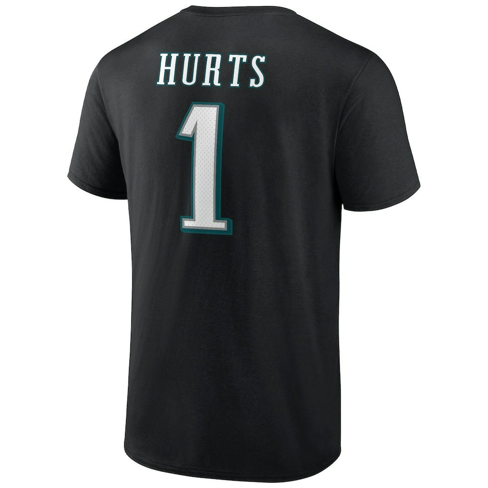 Philadelphia Eagles  Jalen Hurts  Icon Player Name & Number T-Shirt