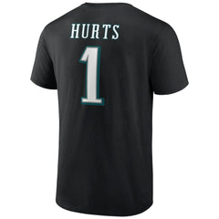 Philadelphia Eagles  Jalen Hurts  Icon Player Name & Number T-Shirt