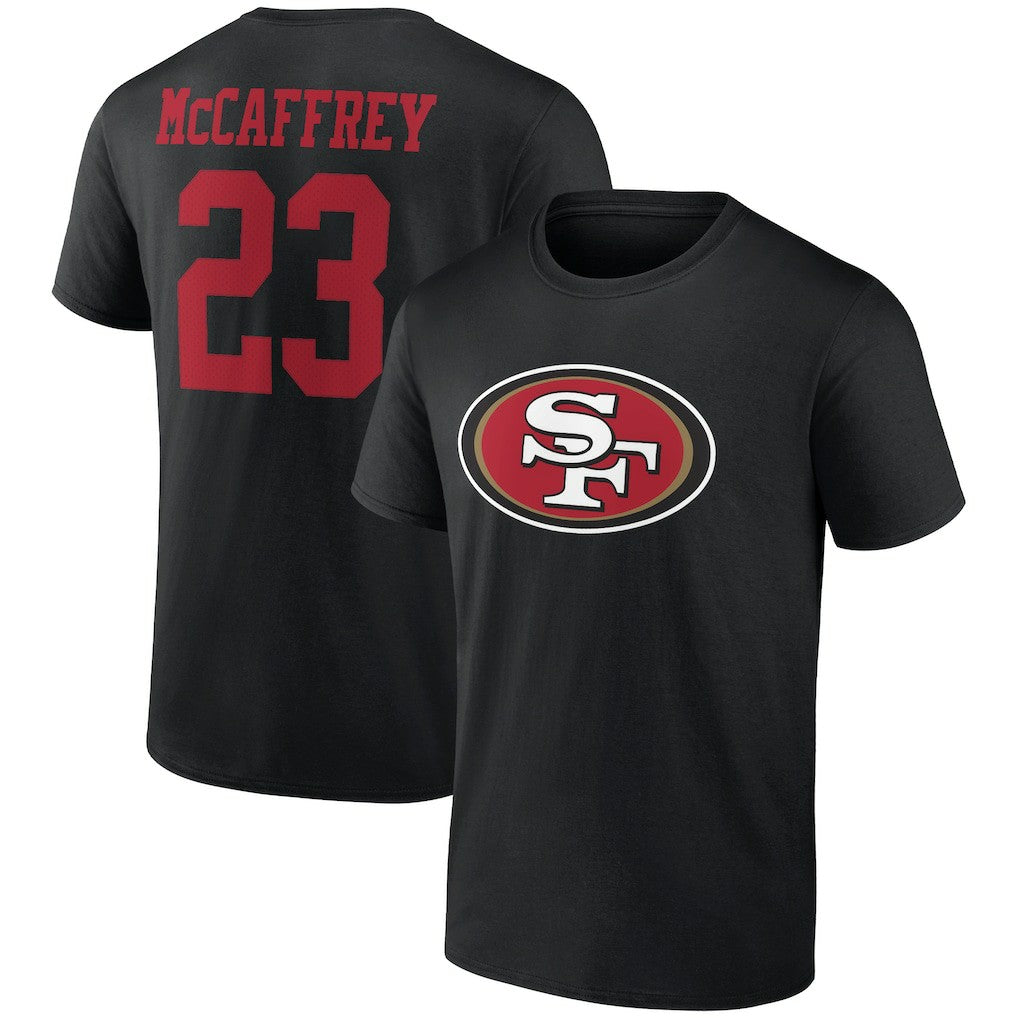 San Francisco 49ers  Christian McCaffrey  Icon Player Name & Number T-Shirt