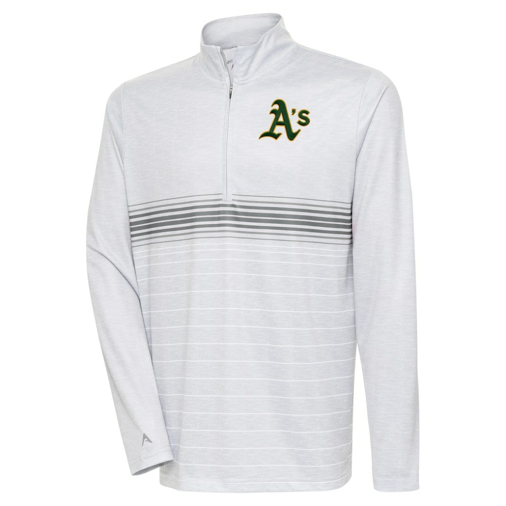 Athletics Antigua Bullseye Quarter-Zip Pullover Top | MLB Discount