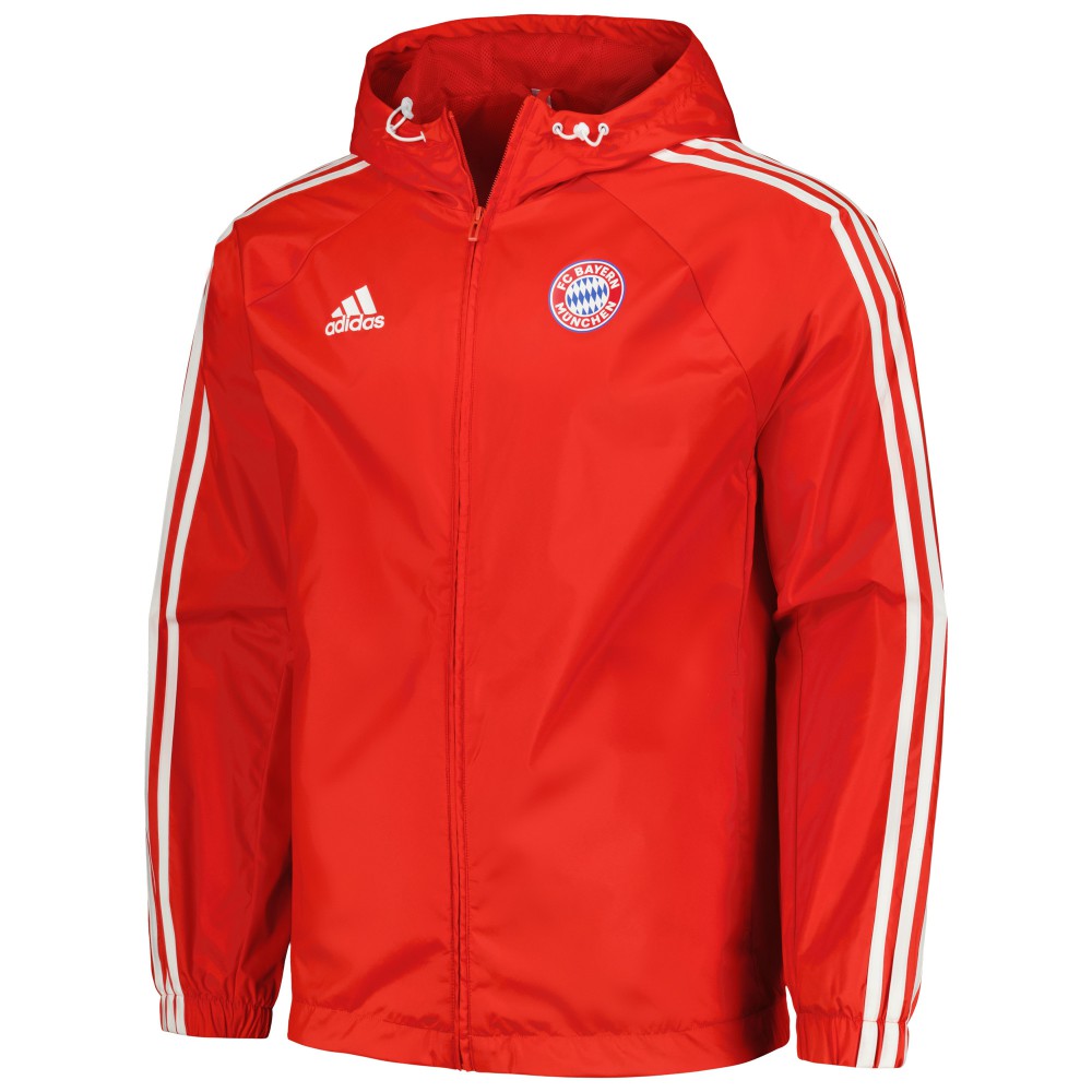 Bayern Munich 2023/24 DNA Raglan Full-Zip Windbreaker Red - Adidas