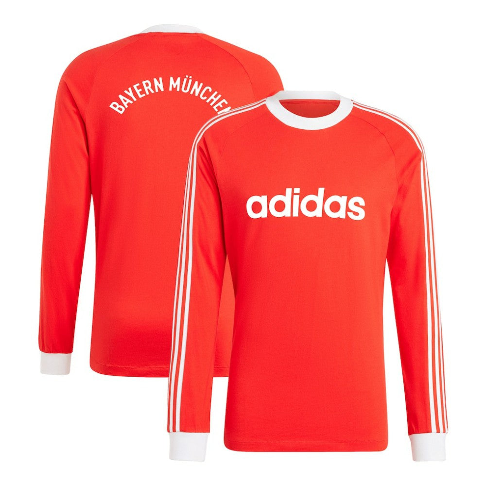 Bayern Munich Originals Energy Drop '70s Long Sleeve Jersey Red - Adidas