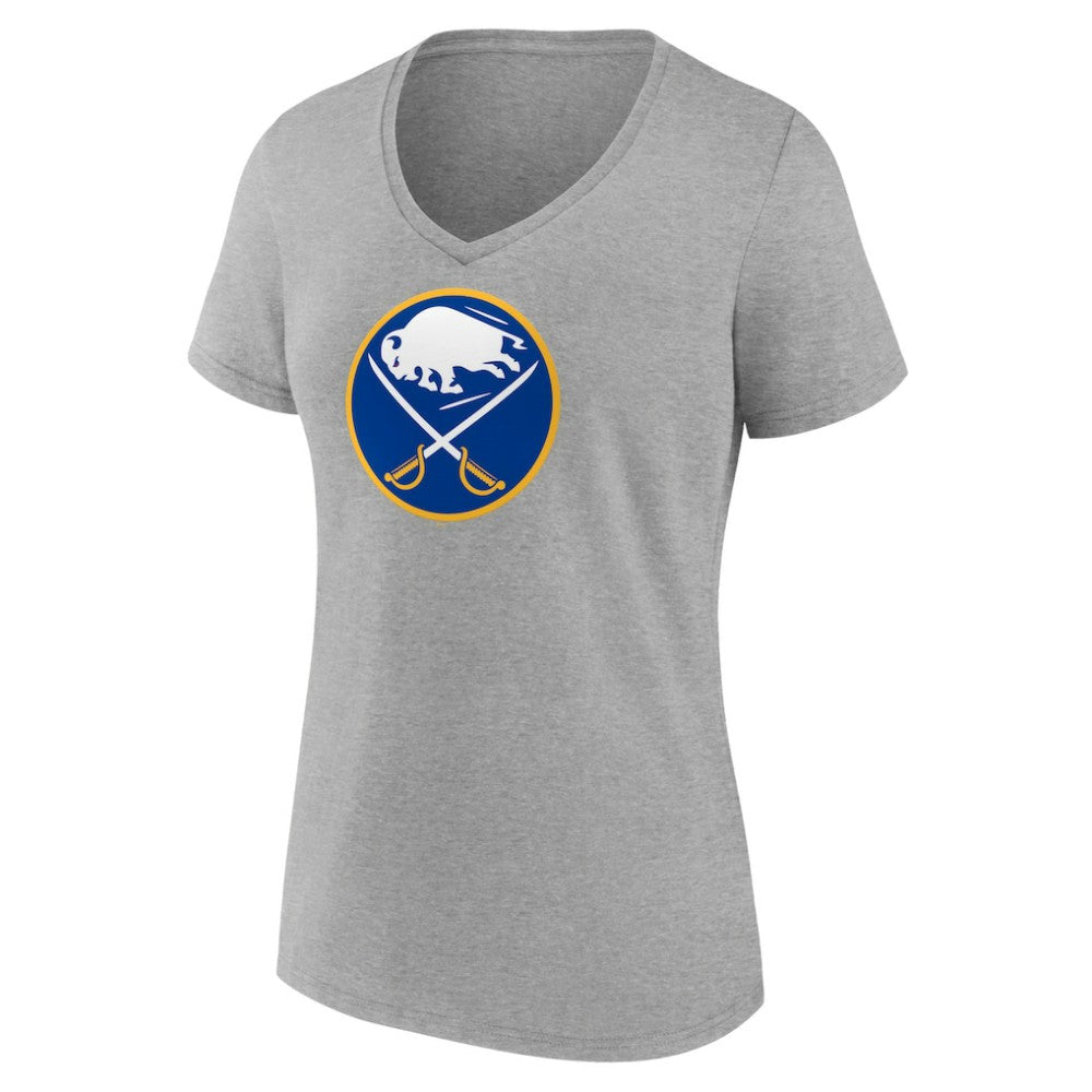 Buffalo Sabres Women's Primary Logo Team V-Neck T-Shirt Outlet