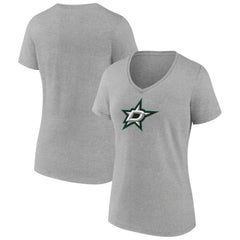 Dallas Stars Women's Primary Logo Team V-Neck T-Shirt On Sale