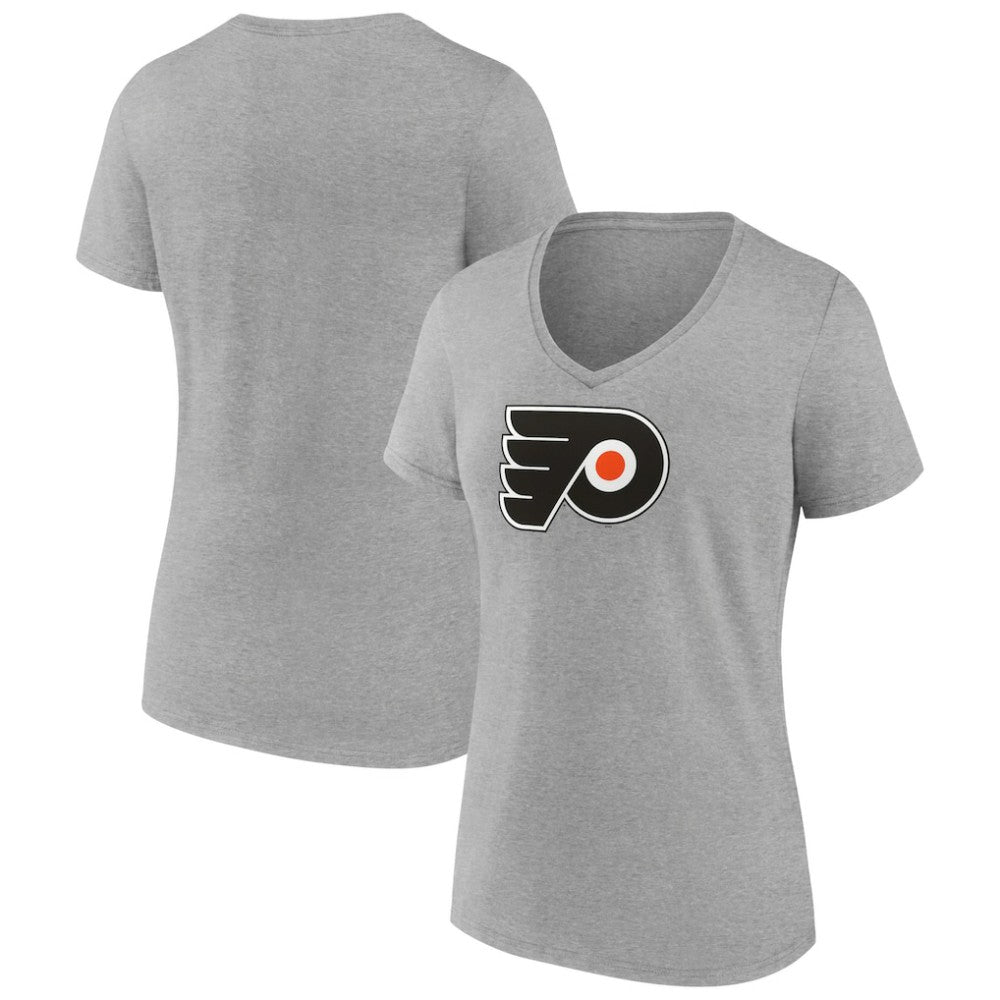 Philadelphia Flyers Women's Primary Logo Team V-Neck T-Shirt Discount