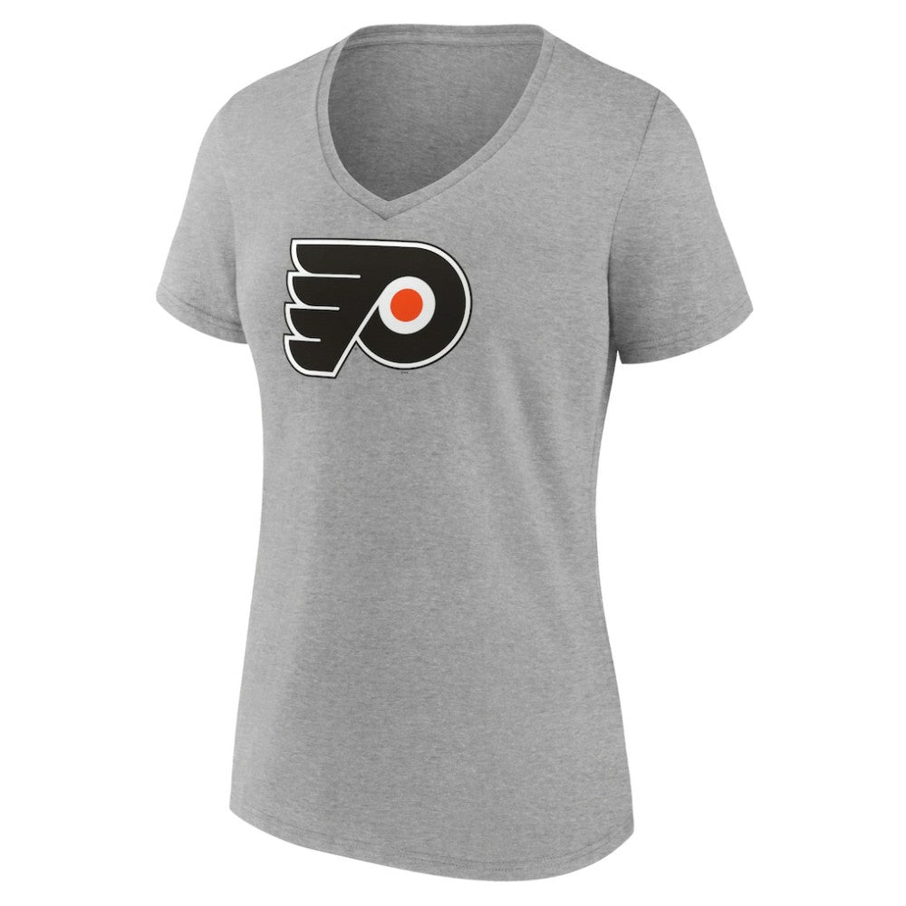 Philadelphia Flyers Women's Primary Logo Team V-Neck T-Shirt Discount