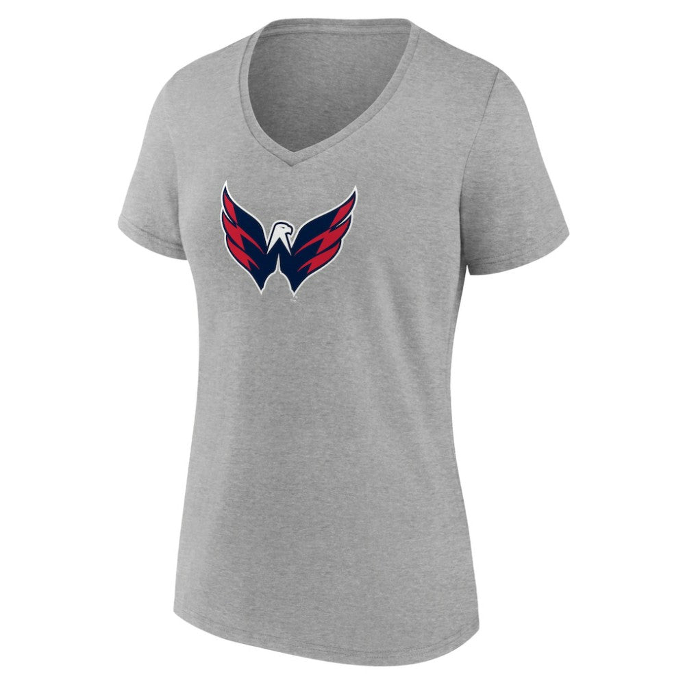 Washington Capitals Women's Primary Logo Team V-Neck T-Shirt For Sale