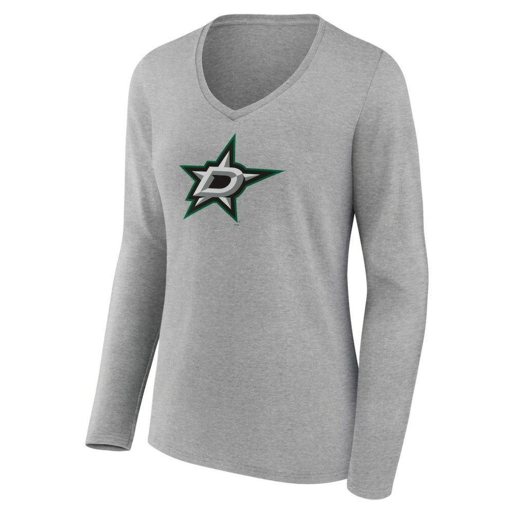 Dallas Stars Women's Primary Logo Team Long Sleeve V-Neck T-Shirt Sale