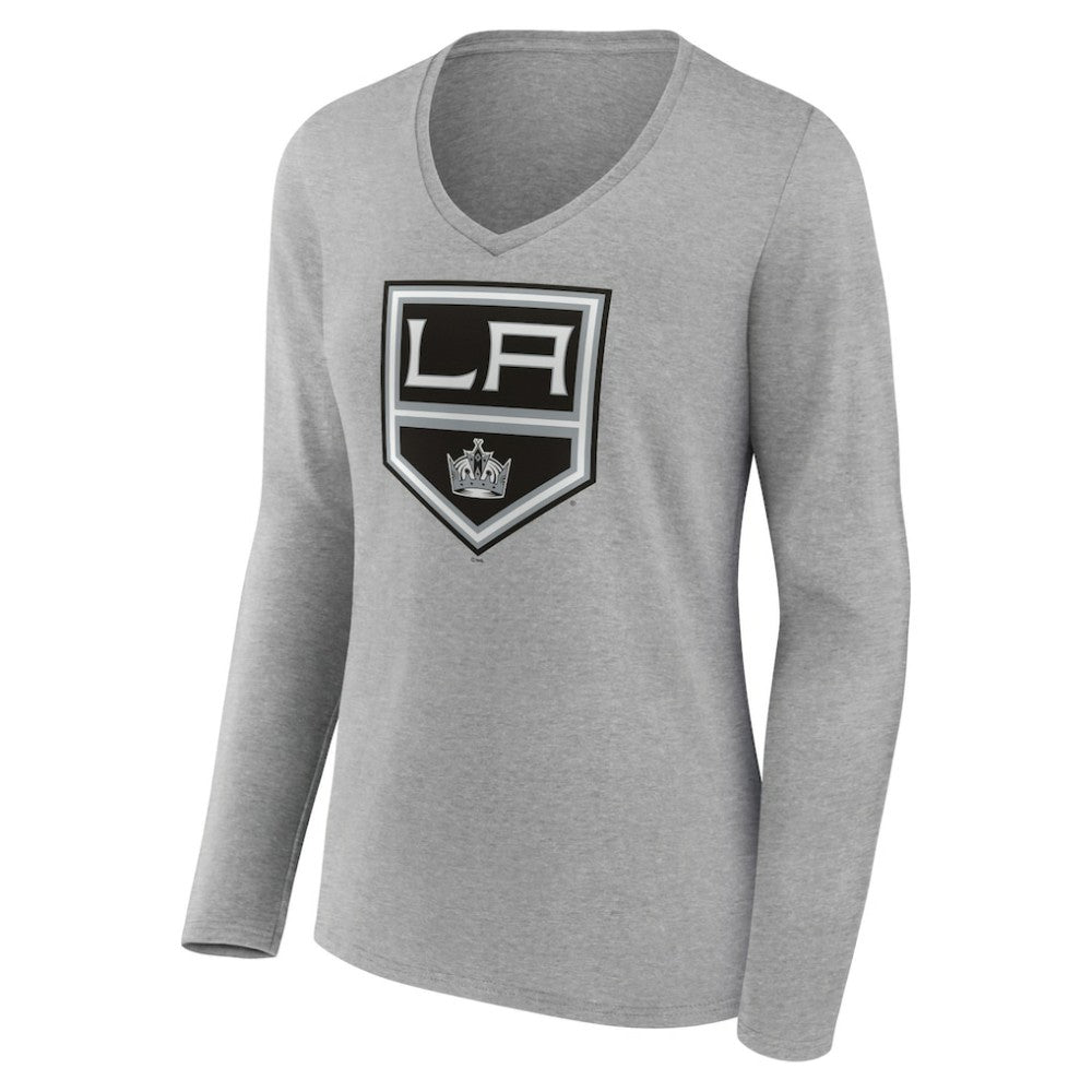 Los Angeles Kings Women's Primary Logo Team Long Sleeve V-Neck T-Shirt Sale